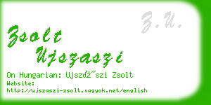 zsolt ujszaszi business card